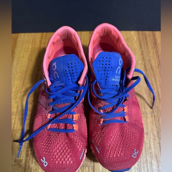 On Cloud Womens Cloud X Running Shoes Red/Flash Blue Women’s Size 5 Active - Picture 6 of 12